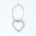 Ring Loop with Heart Shaped Rhinestones
