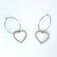 Ring Loop with Heart Shaped Rhinestones