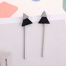 Dual Colour Triangle Earring