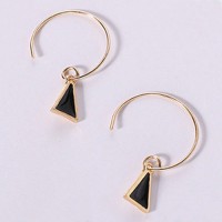 Black Triangle Earring