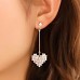 Heart in White Rhinestones Earring