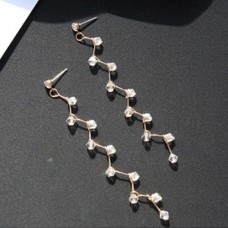 Zig Zag Earring with Crystals