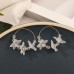 Opaque Flowers Loop Earring