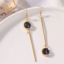 Dangling Purple Velvet Crystal Earring