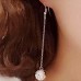 Dangling Silver Mesh Ball Earring